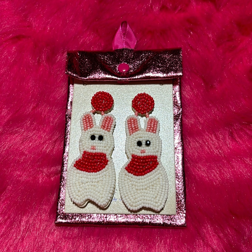 Simply Southern Easter Bunny Beaded Earrings NWT